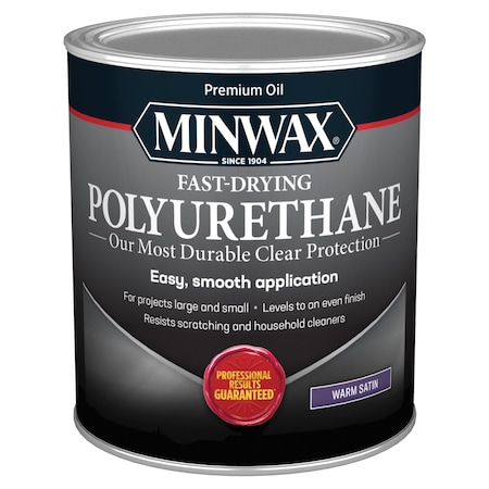 Minwax Minwax Satin Clear Oil-Based Fast-Drying Polyurethane 1 qt 63010444